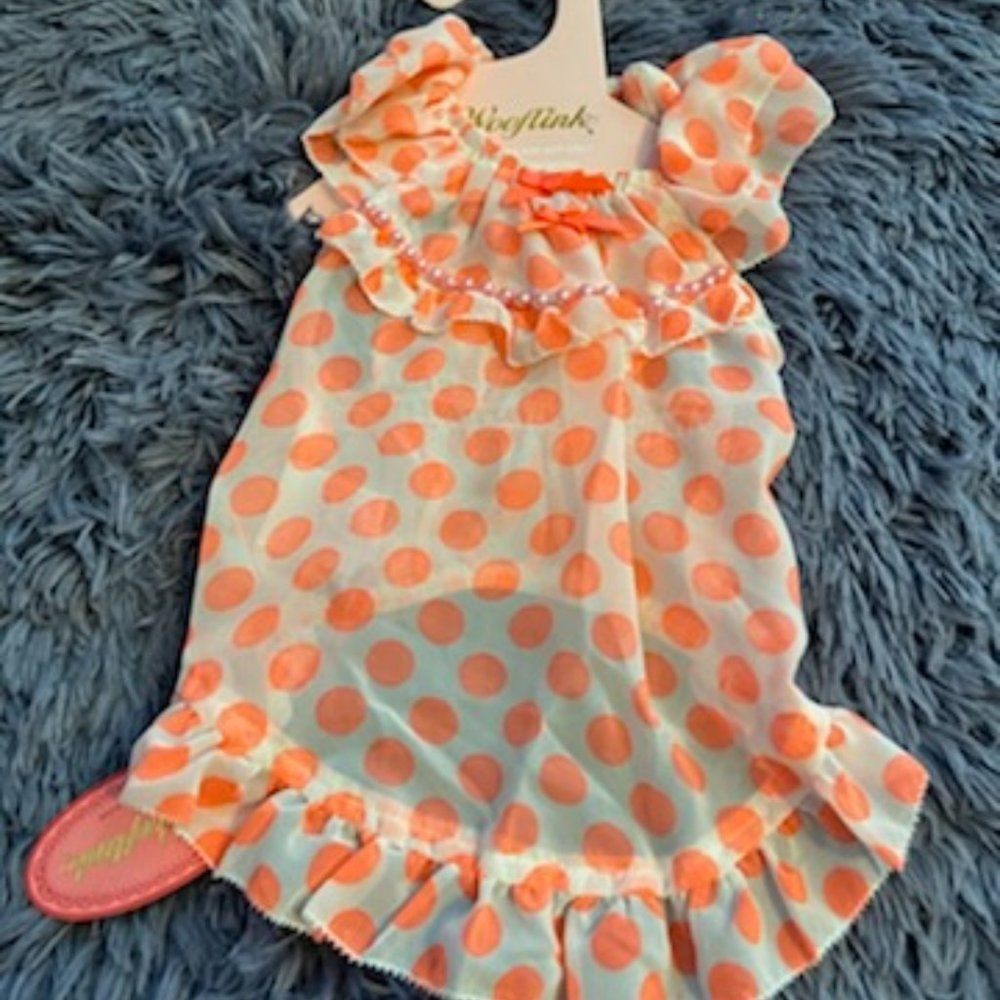 Baby Doll 2 by Wooflink -Orange/White Polka SIZE 4